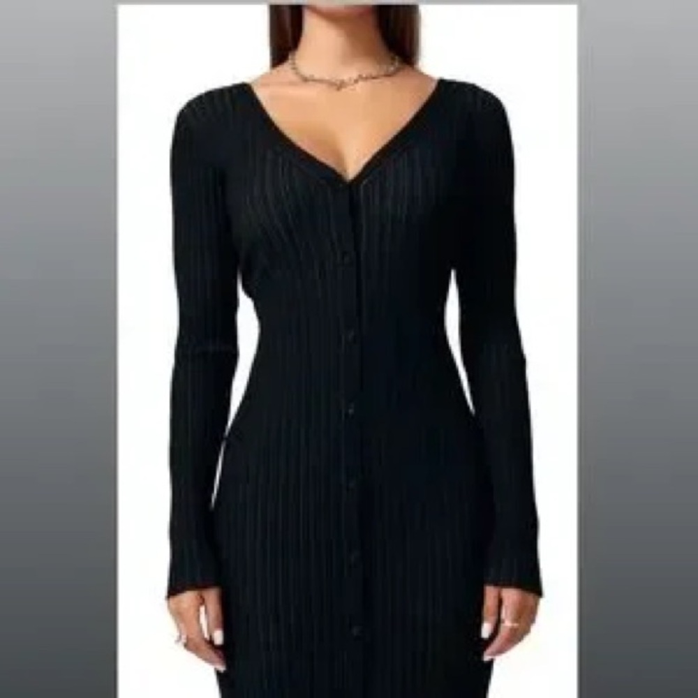 Lita by Ciara Iconic Ribbed Cardigan Midi Dress Size XL NWT